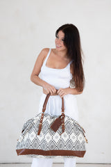 JACQUARD TRAVEL BAG Indian Ikhat Print