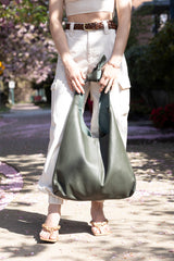 Knot Leather Shoulder Bag Hunter Green