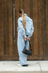 RHEA HANDWOVEN BLACK SHOULDER BAG