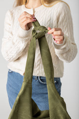 KNOT TOTE SUEDE OLIVE