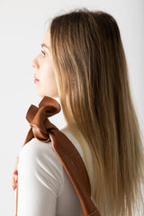 Knot Leather Shoulder Bag Tan