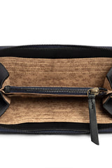 Three Fold Wallet Crossbody Black