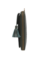 Three Fold Wallet Crossbody Hunter Green
