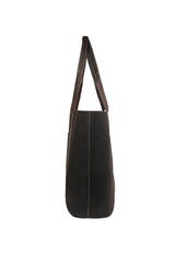 Threaded Pocket Tote Oil Tan Brown