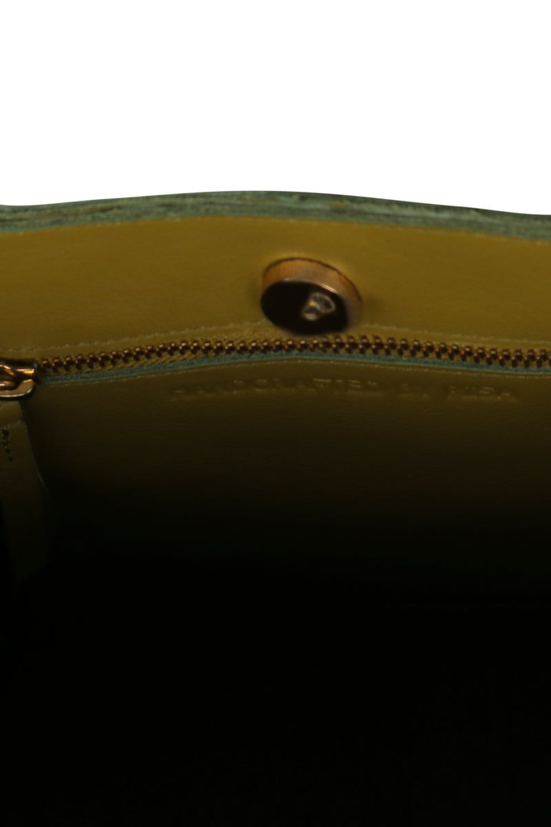 Knot Leather Shoulder Bag  (Olive Green)