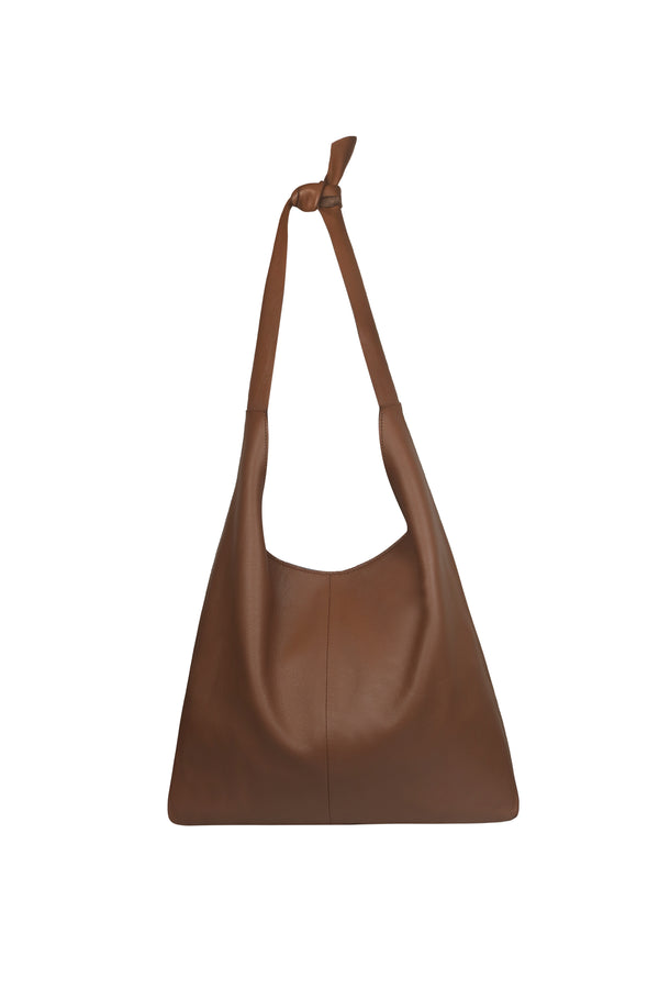 Knot Leather Shoulder Bag  (Pine Bark)