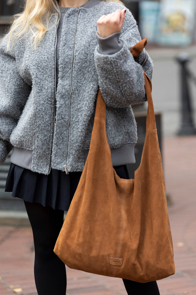 KNOT TOTE SUEDE BROWN