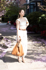 KNOT TOTE SUEDE BROWN