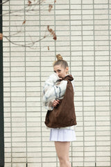 Knot Tote Suede Brown