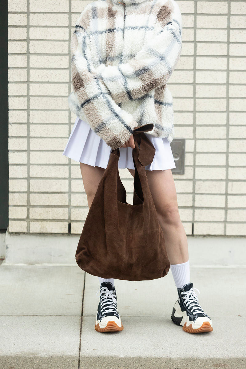 Knot Tote Suede Brown