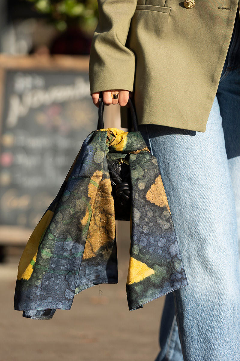 Gold Fish Silk Scarve