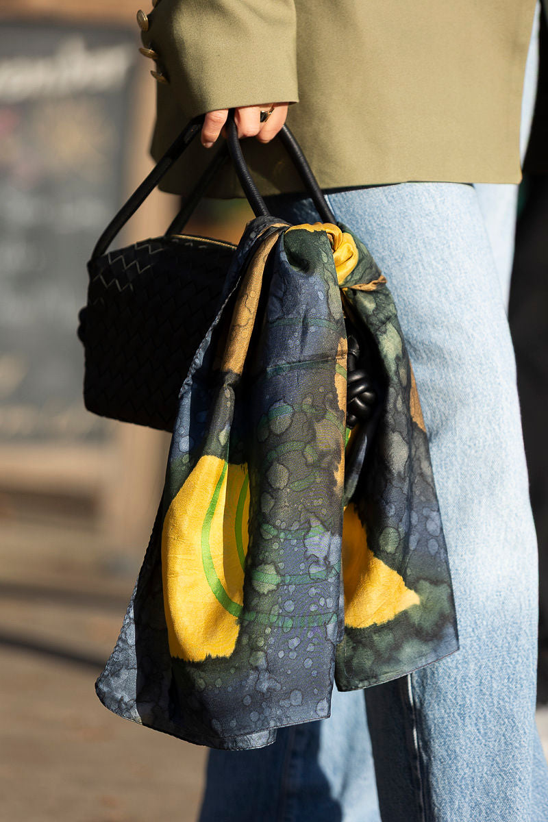 Gold Fish Silk Scarve