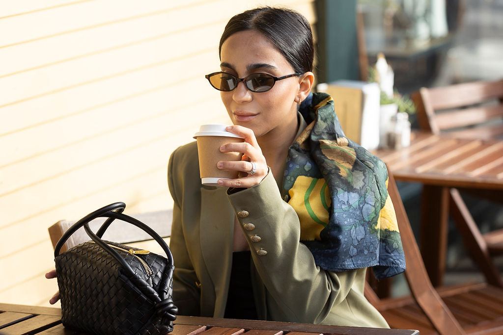 Gold Fish Silk Scarve