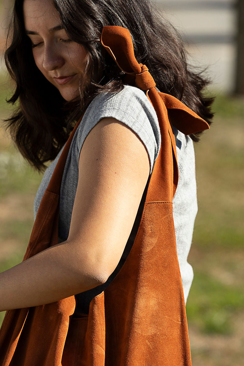 Knot Tote Suede Light Rust