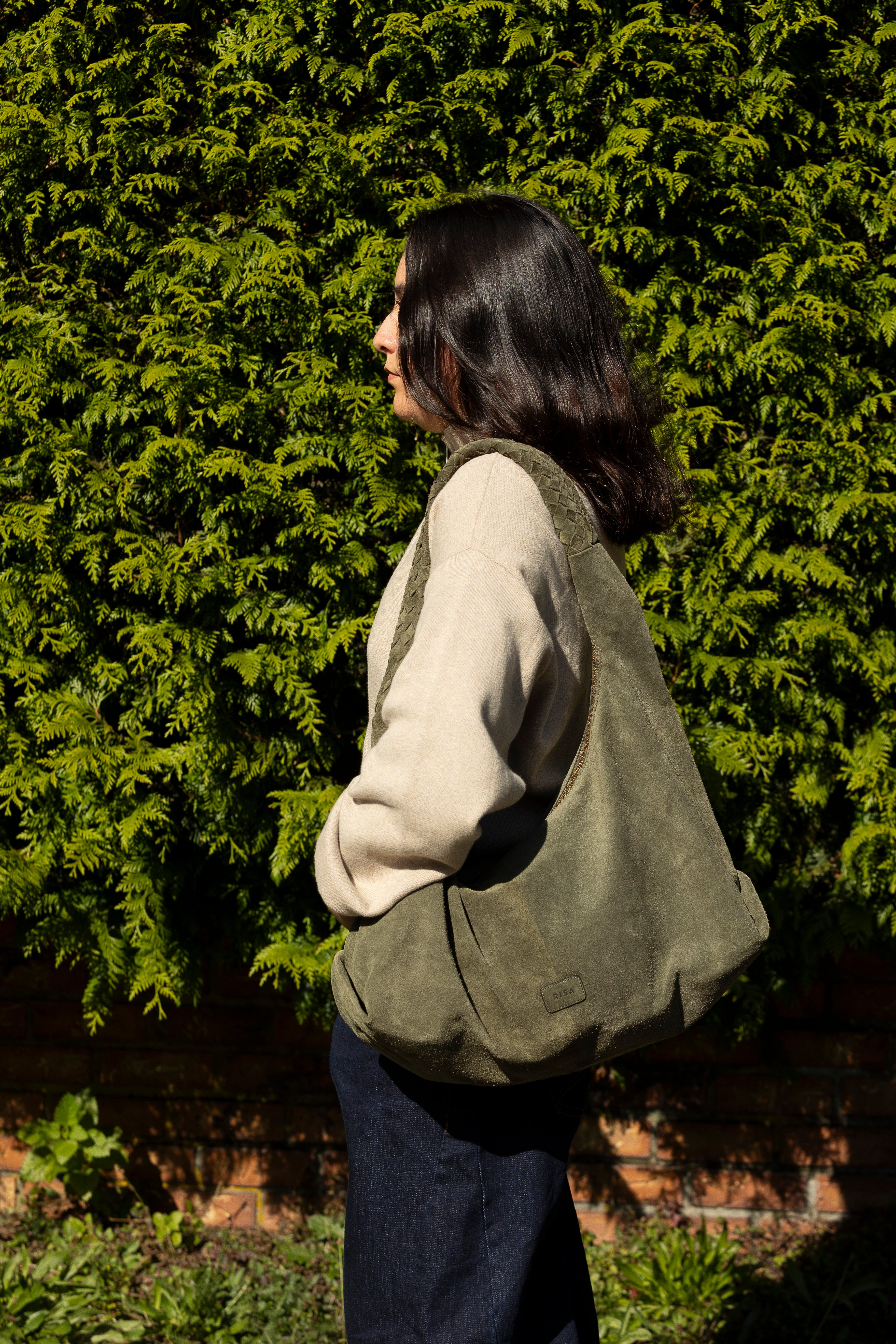 KATE SLOUCHY HOBO BAG-OLIVE