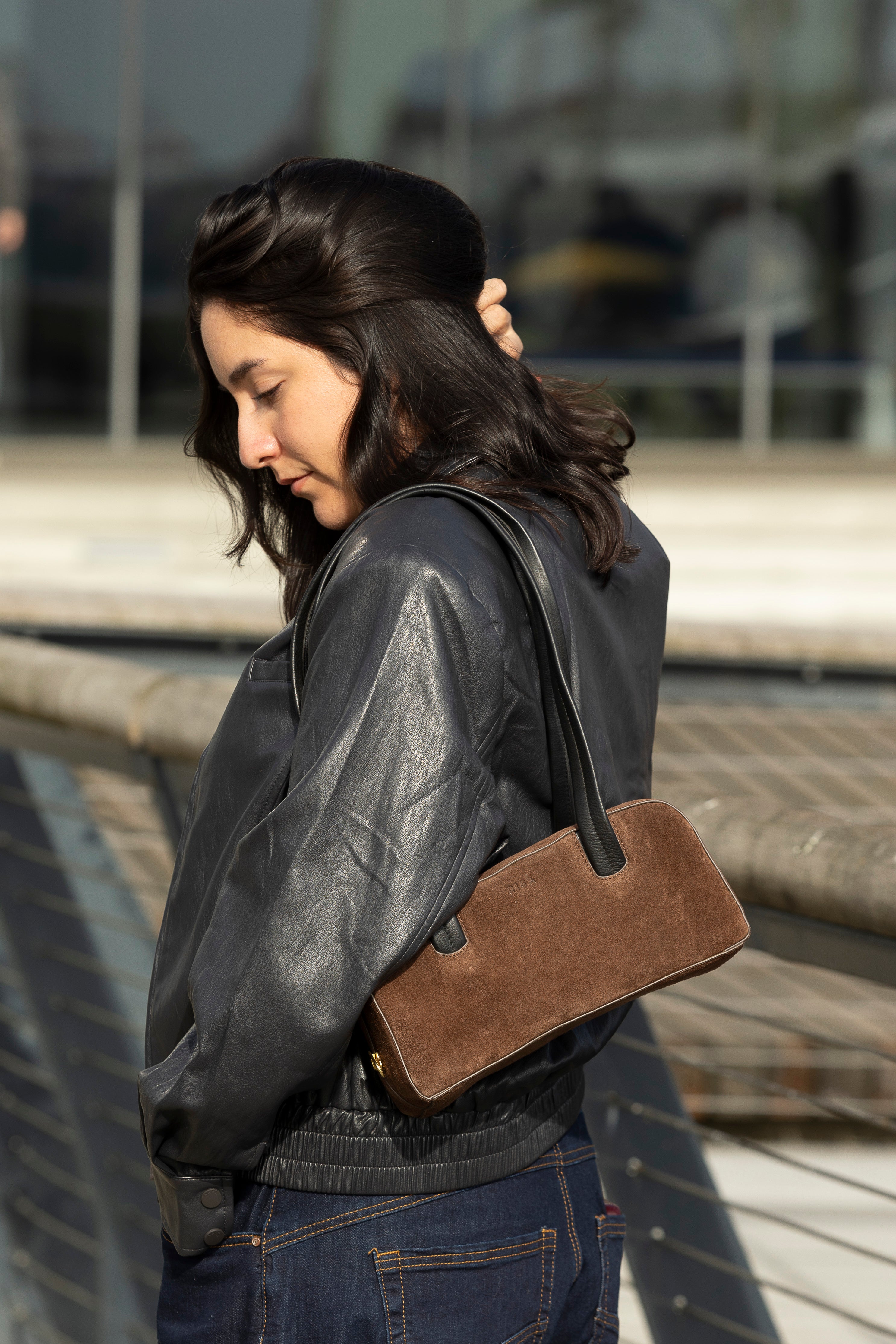 LILIE BOWLER BAG BROWN