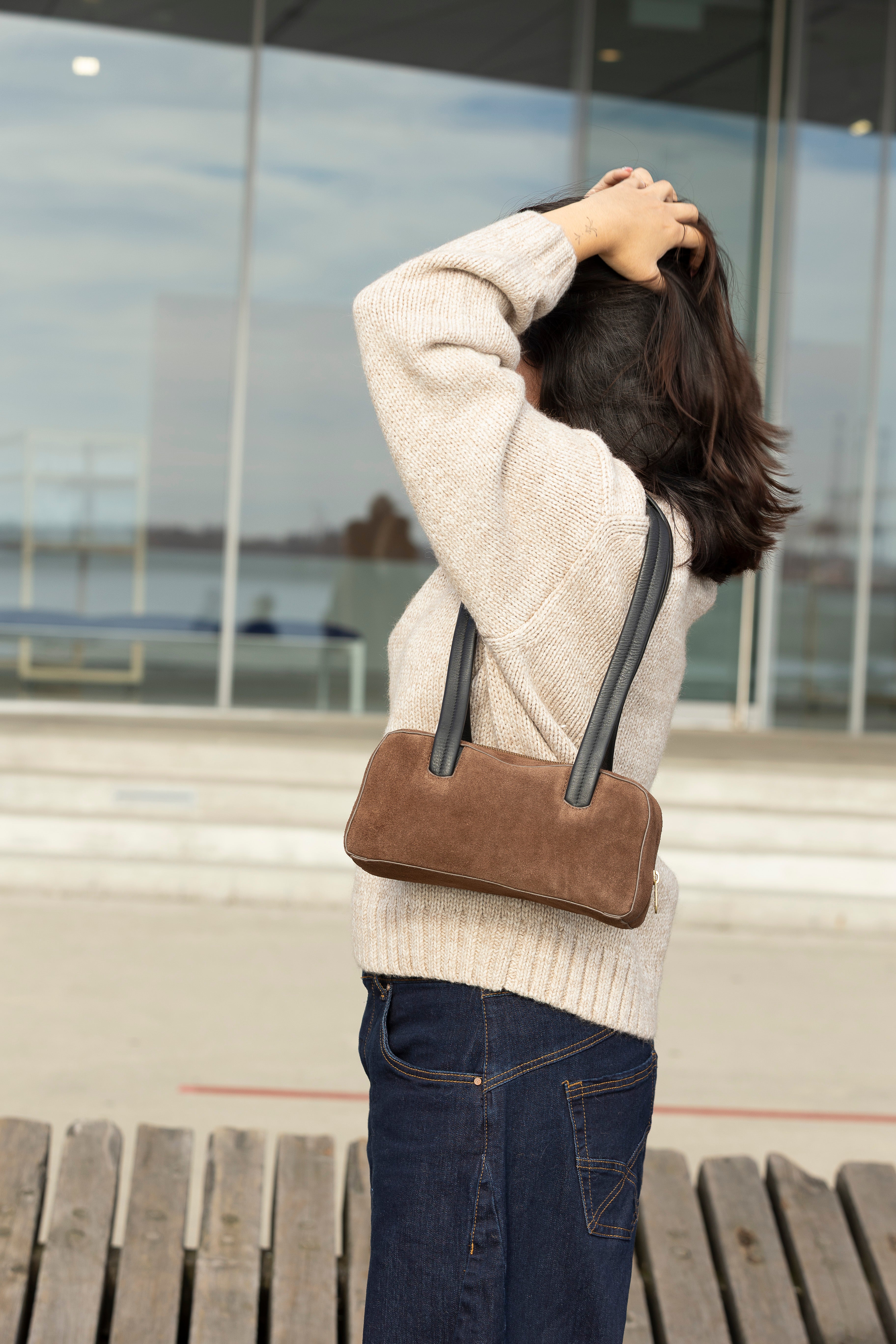 LILIE BOWLER BAG BROWN