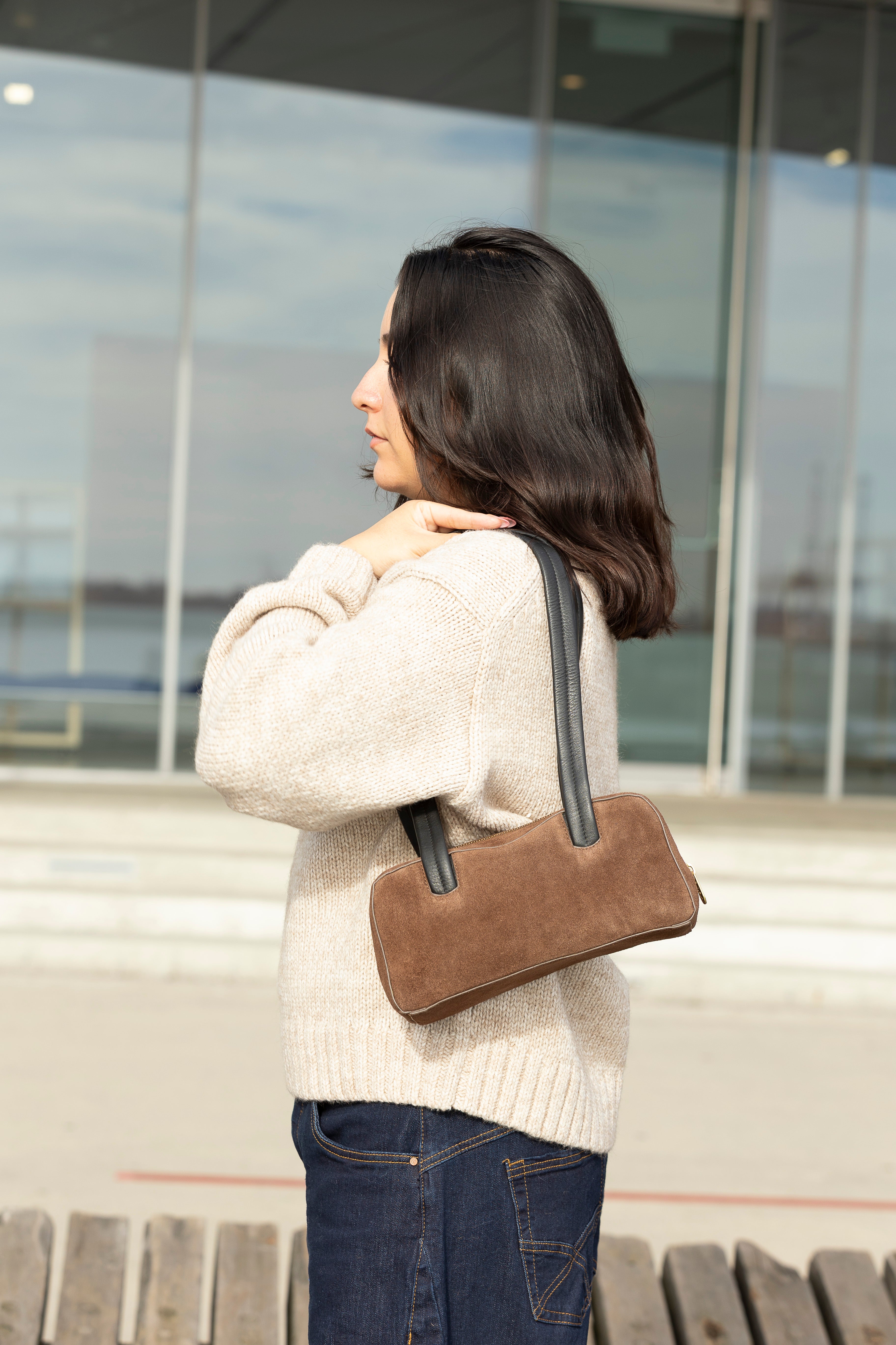 LILIE BOWLER BAG BROWN