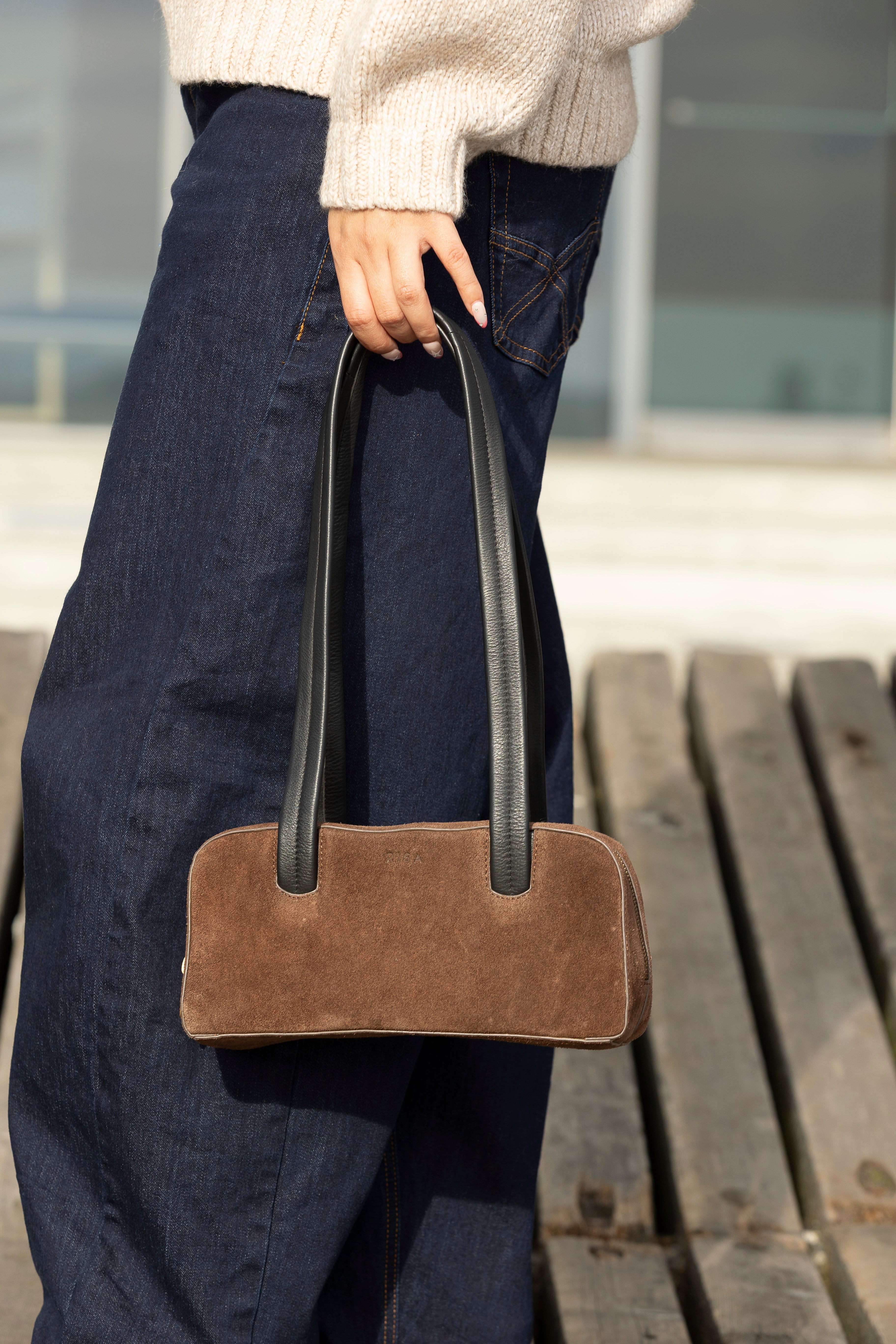 LILIE BOWLER BAG BROWN