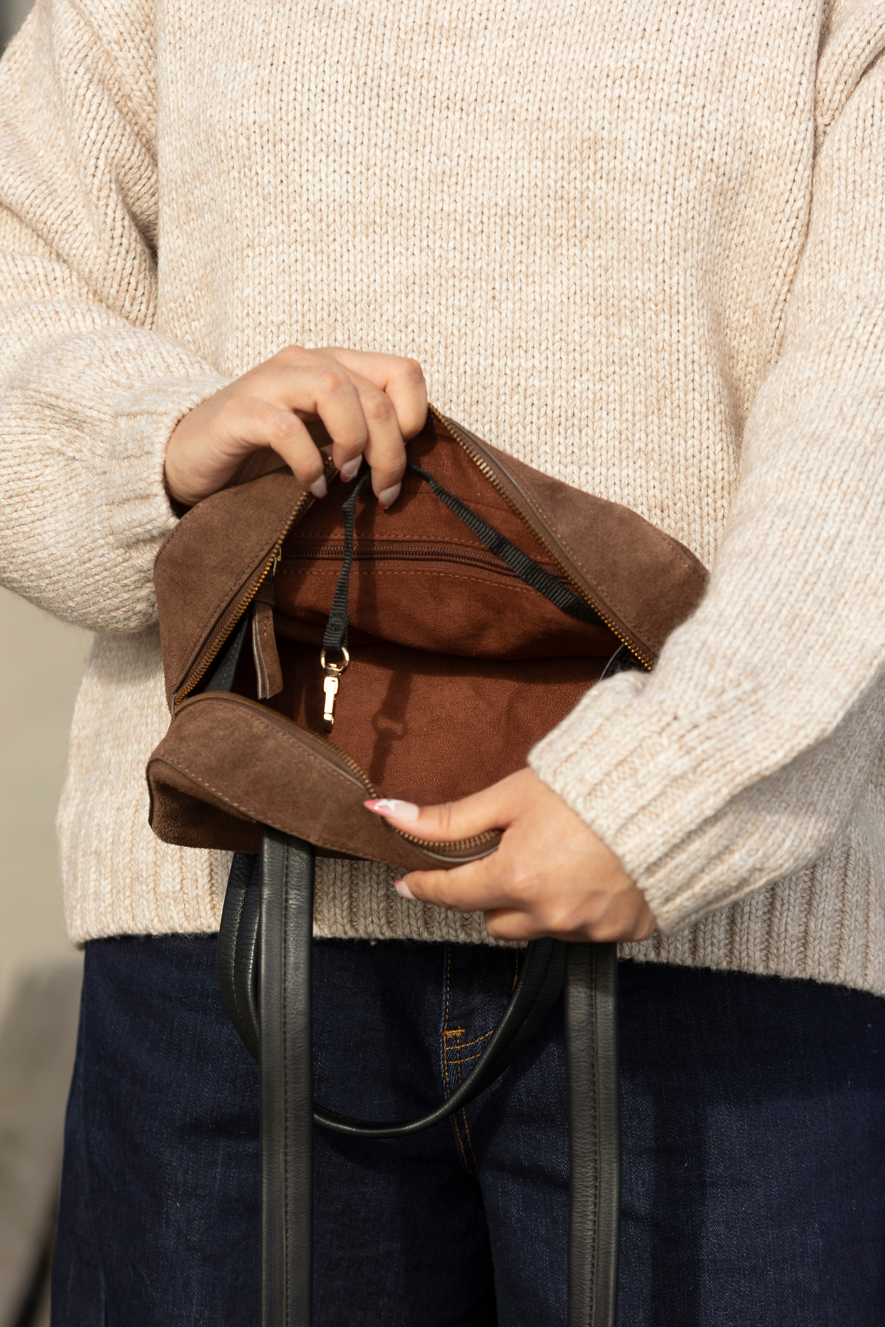 LILIE BOWLER BAG BROWN