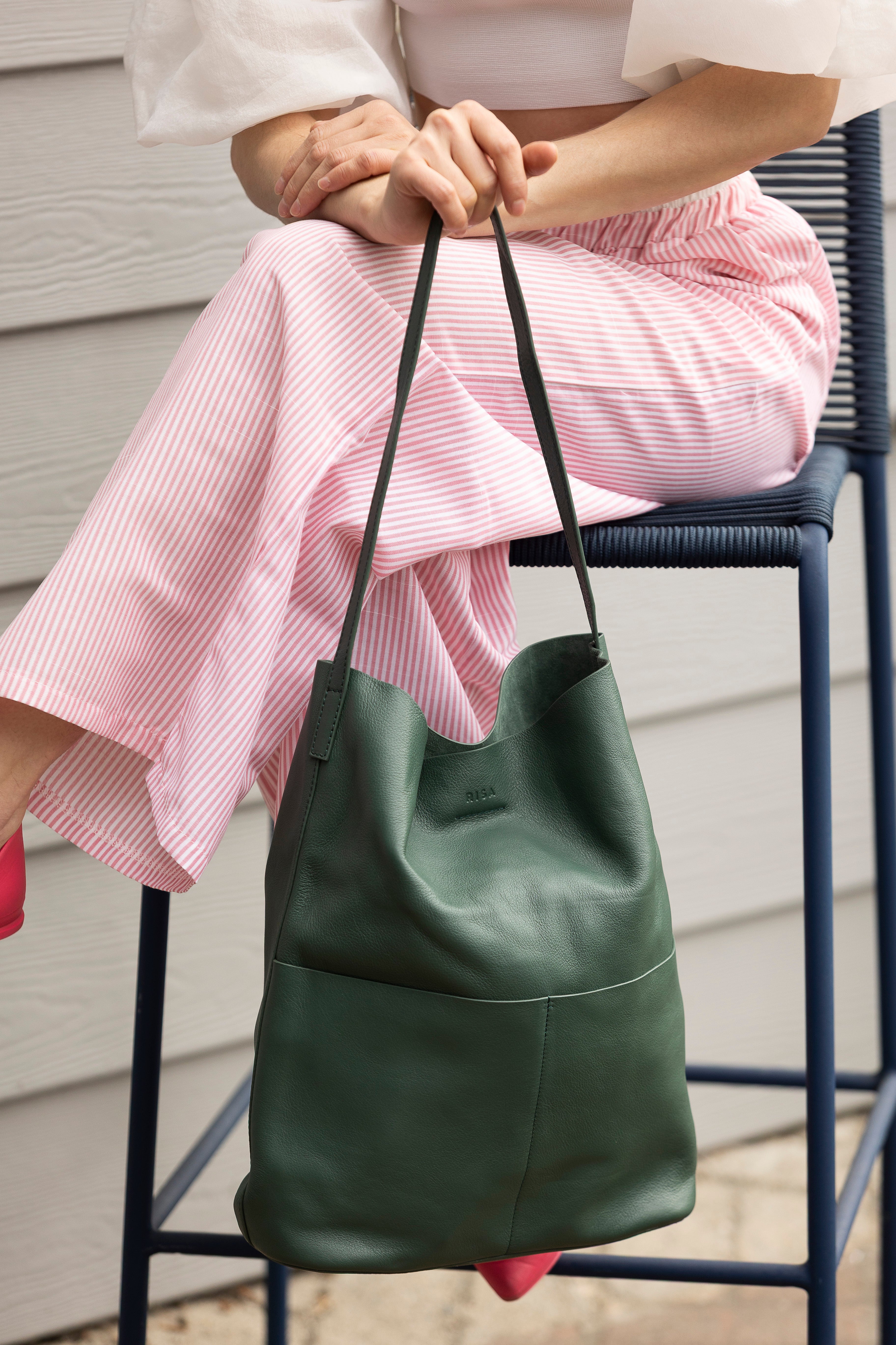Lila Pocket Tote Sea Weed
