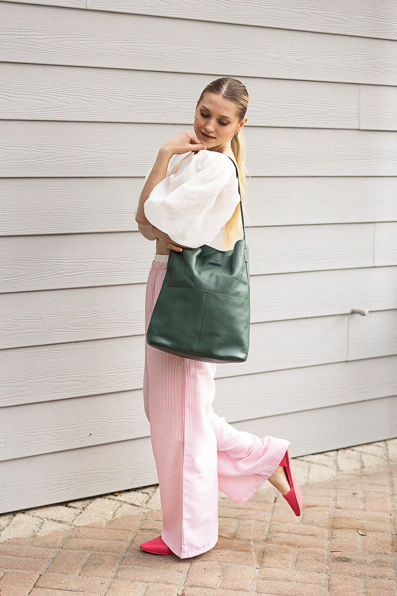 Lila Pocket Tote Sea Weed