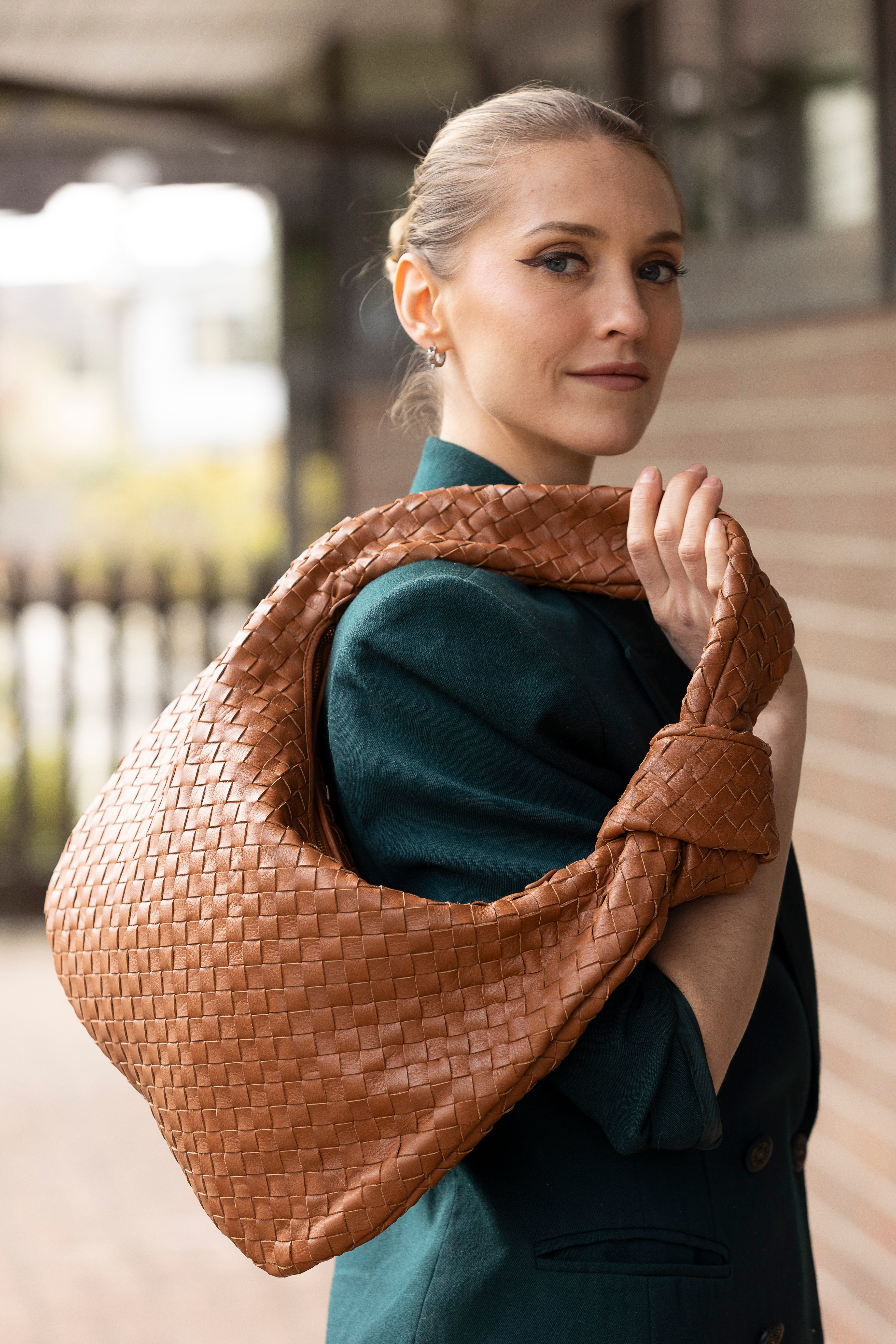 Zar Hand Woven Bag Tan