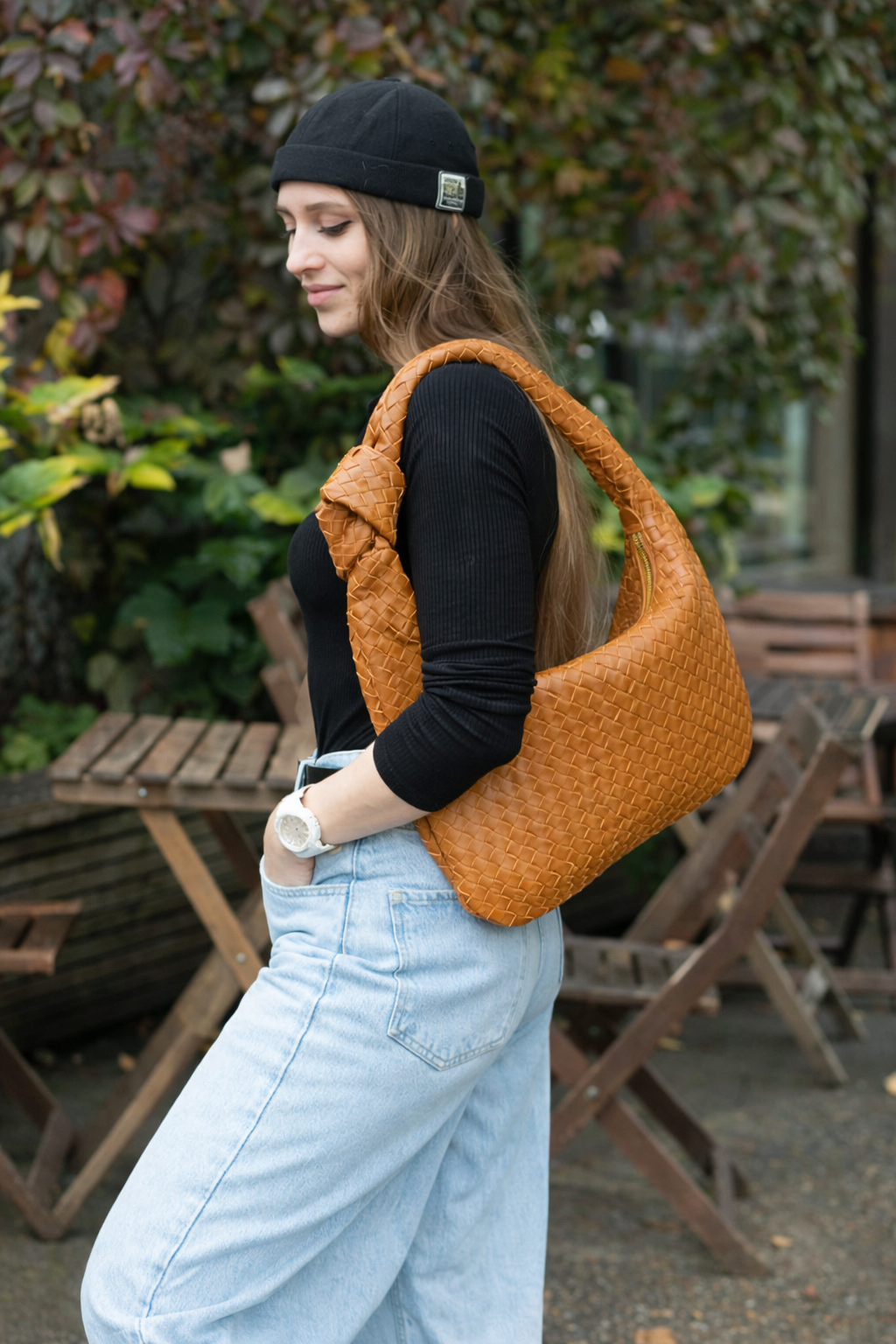 Zar Hand Woven Bag Tan
