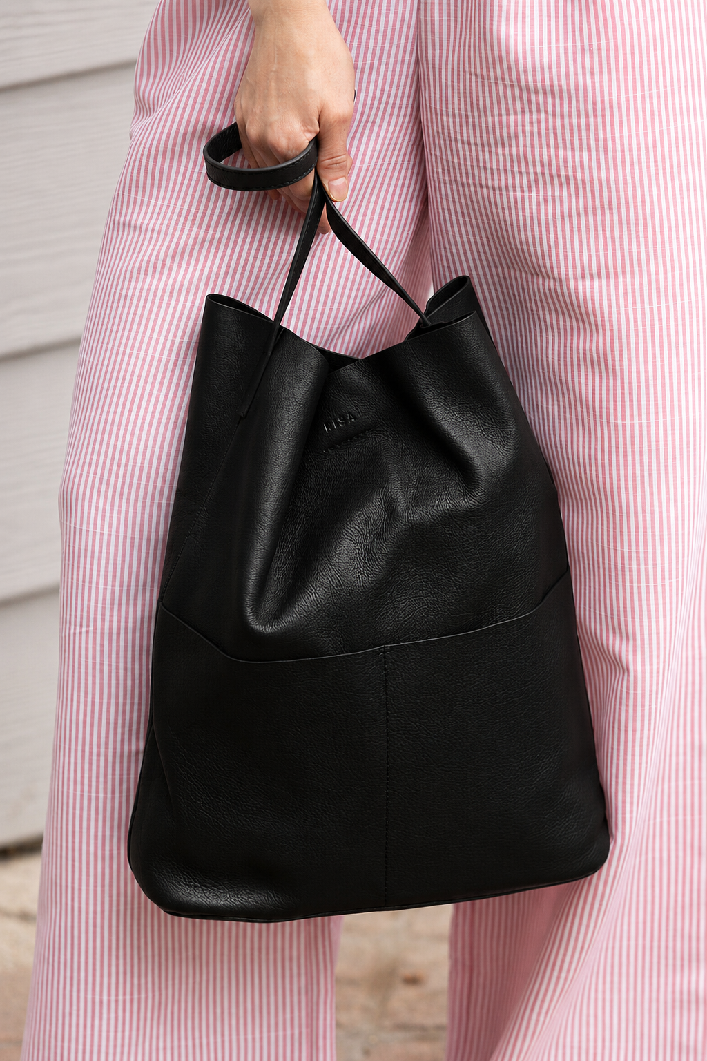 Lila Pocket Tote Black