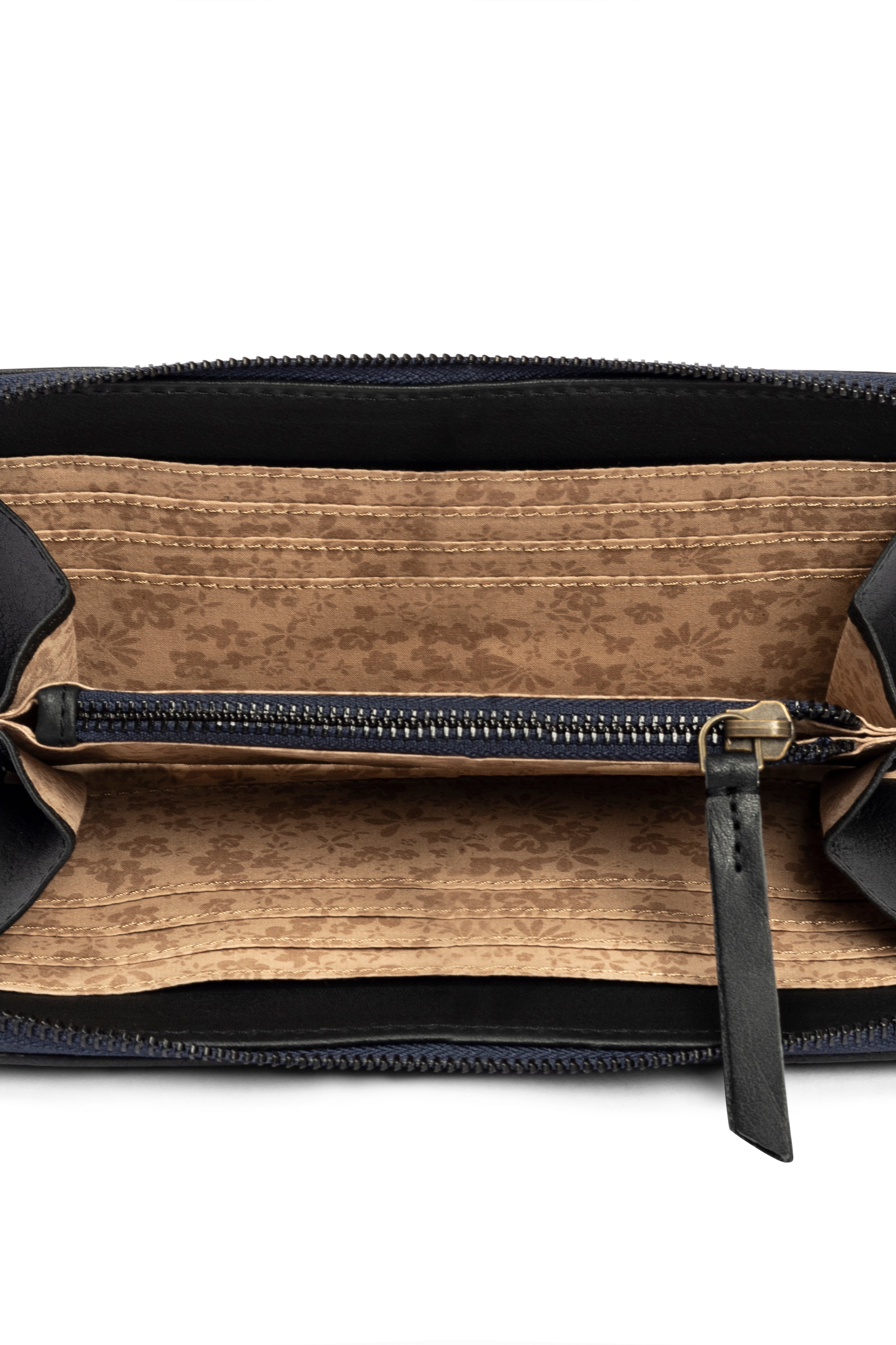 Three Fold Wallet Crossbody Black