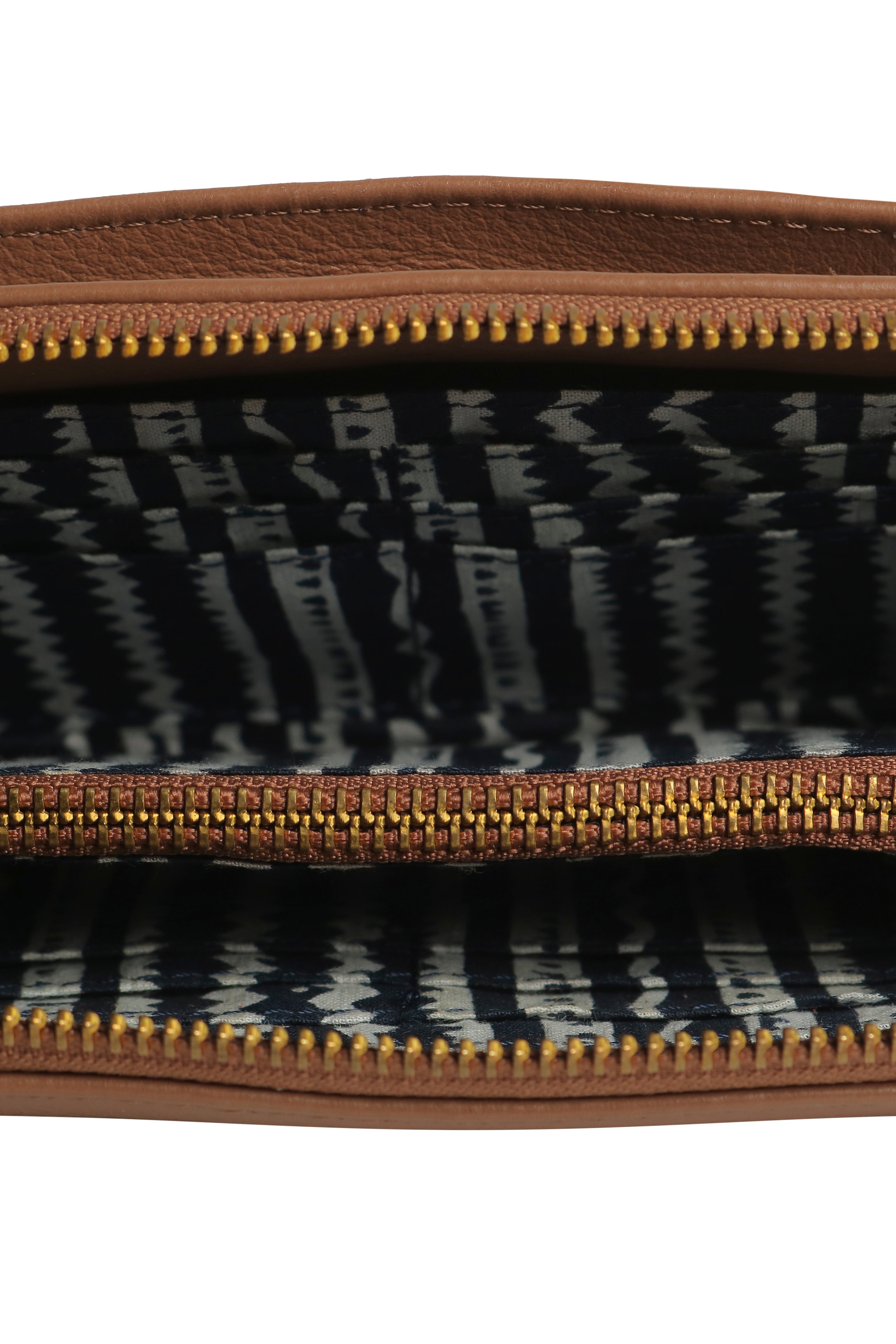 Three Fold Wallet Crossbody Pine Bark