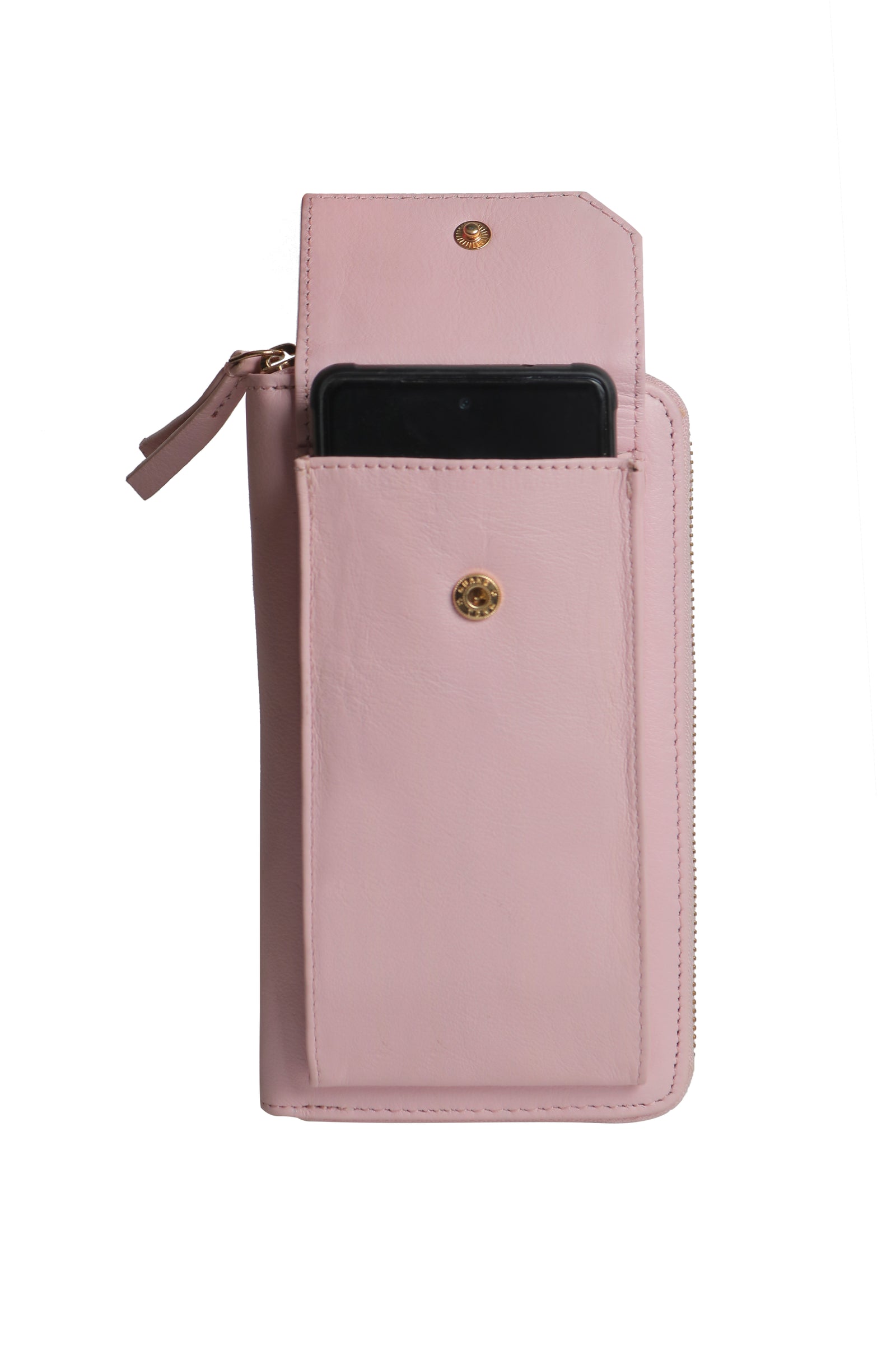 Three Fold Wallet Crossbody Baby Pink – RISA VANCOUVER