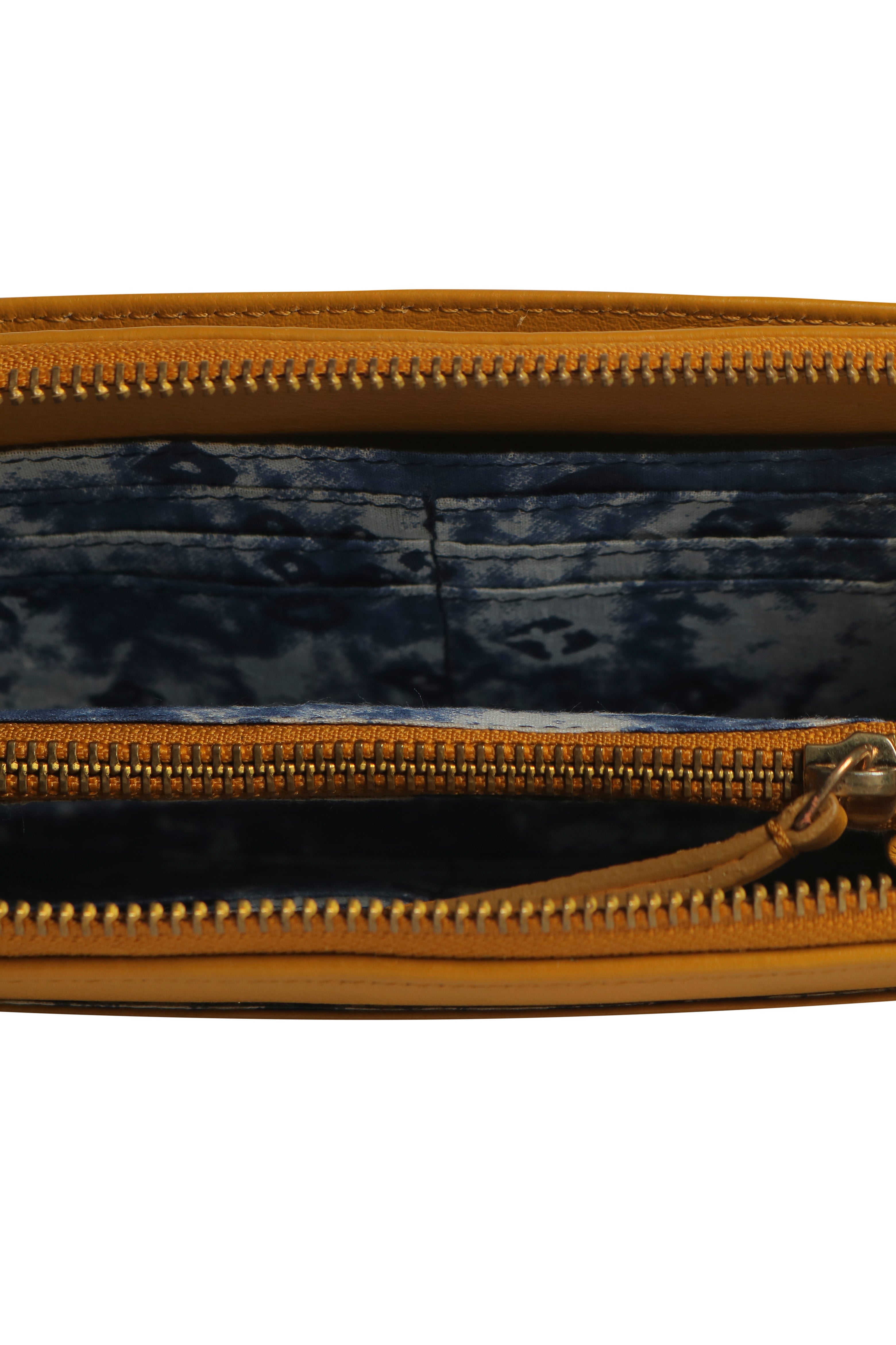 Three Fold Wallet Crossbody Mustard