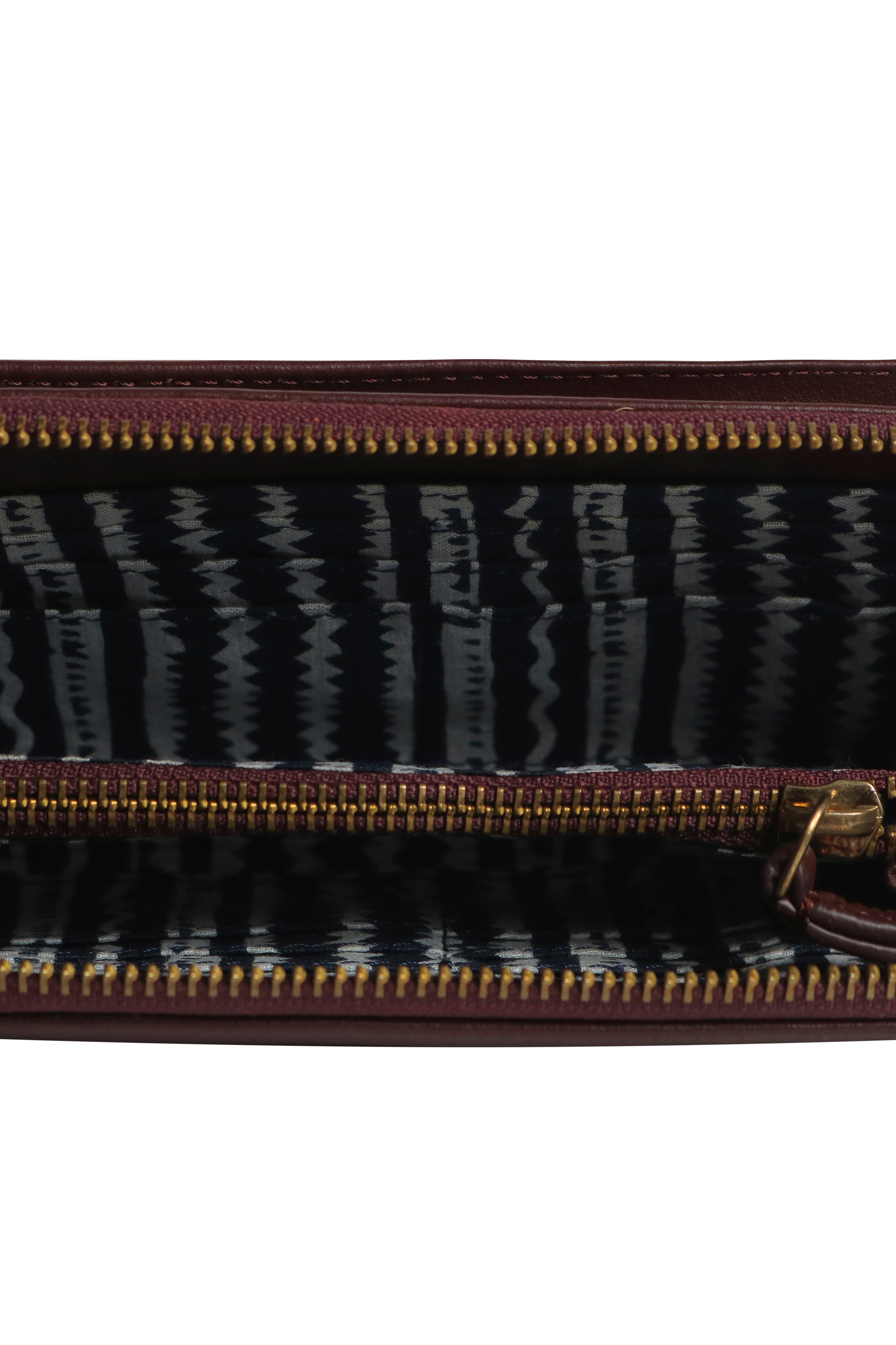 Three Fold Wallet Crossbody Aggiee Maroon