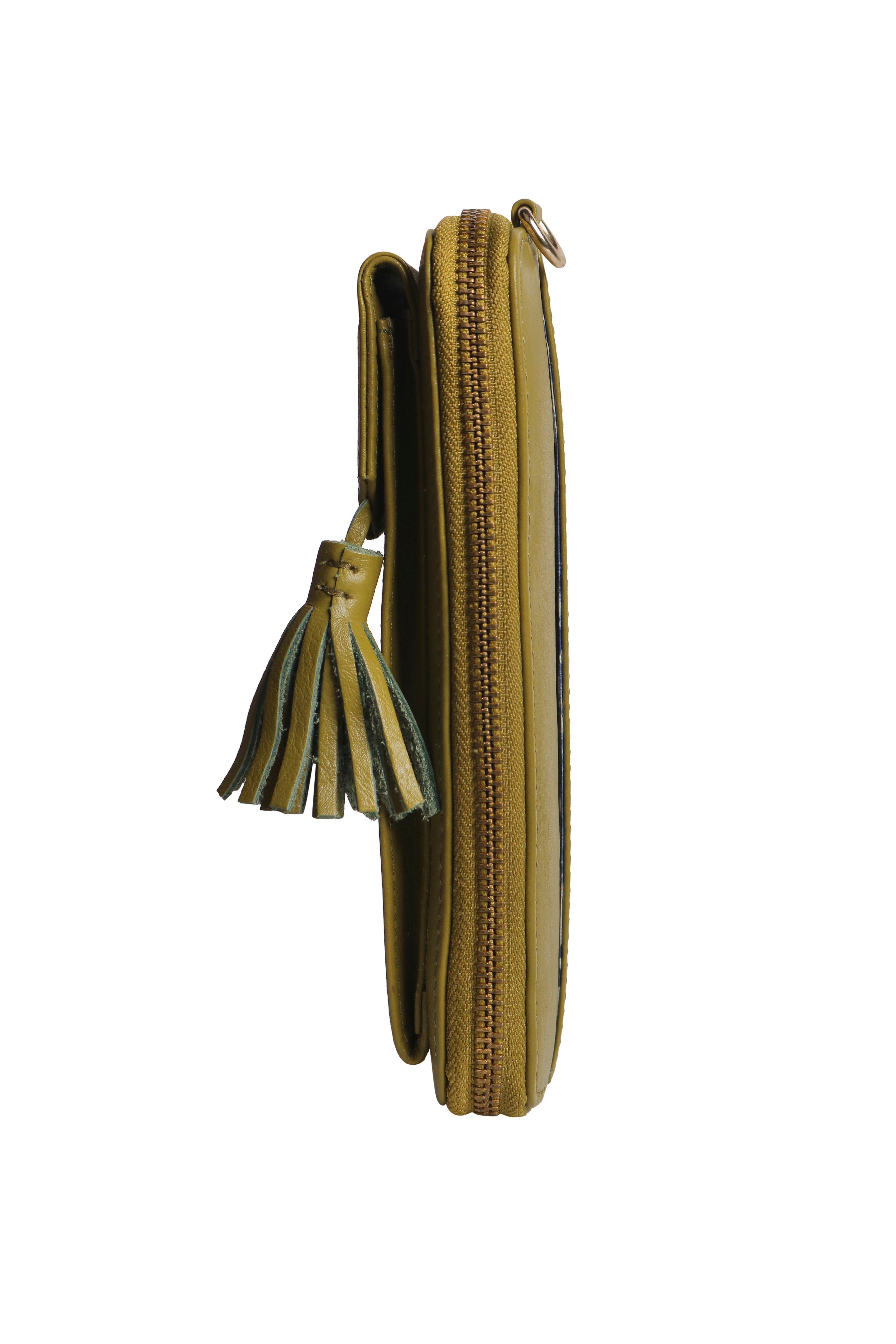 Three Fold Wallet Crossbody Olive Green