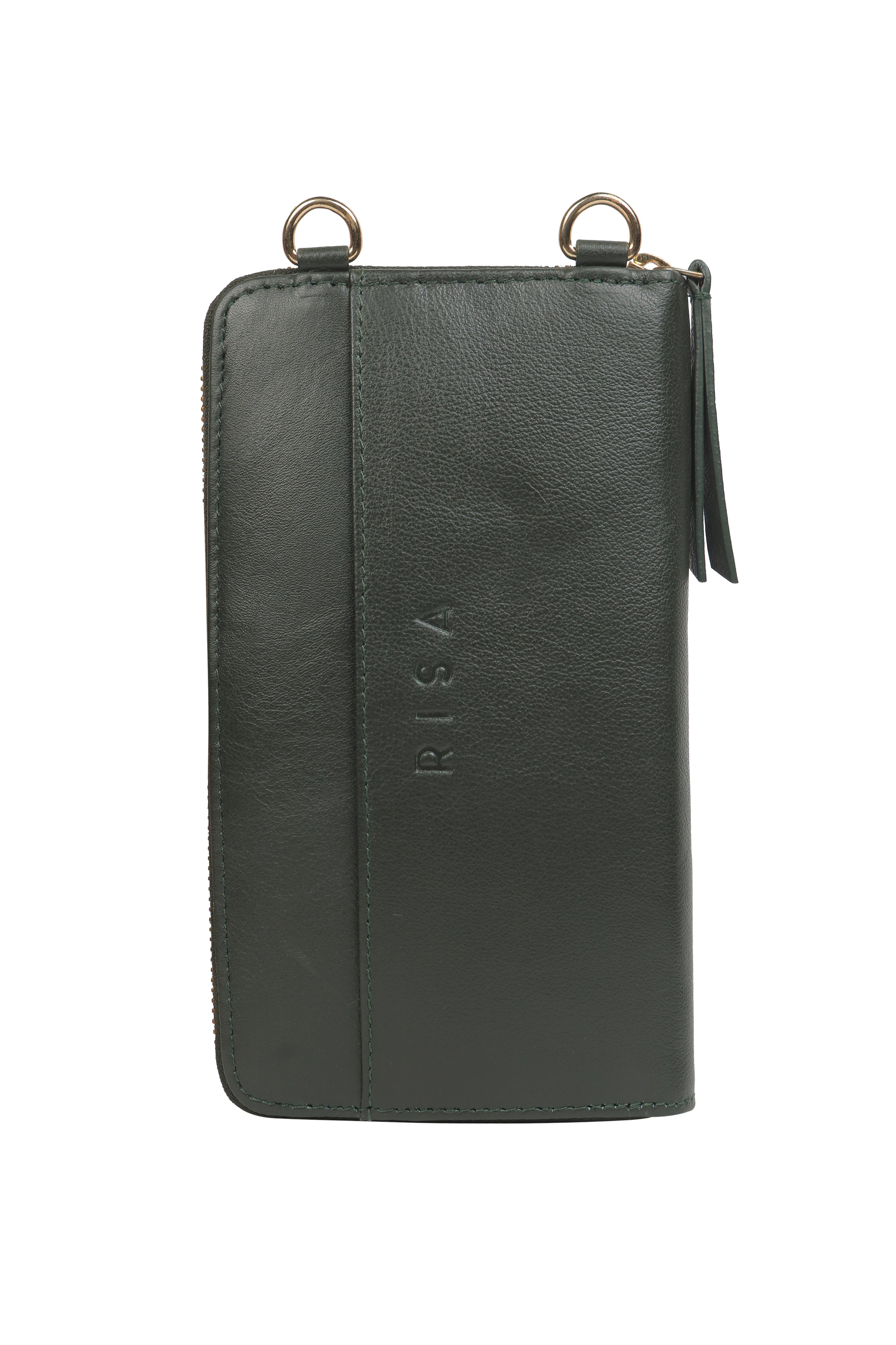Three Fold Wallet Crossbody Hunter Green