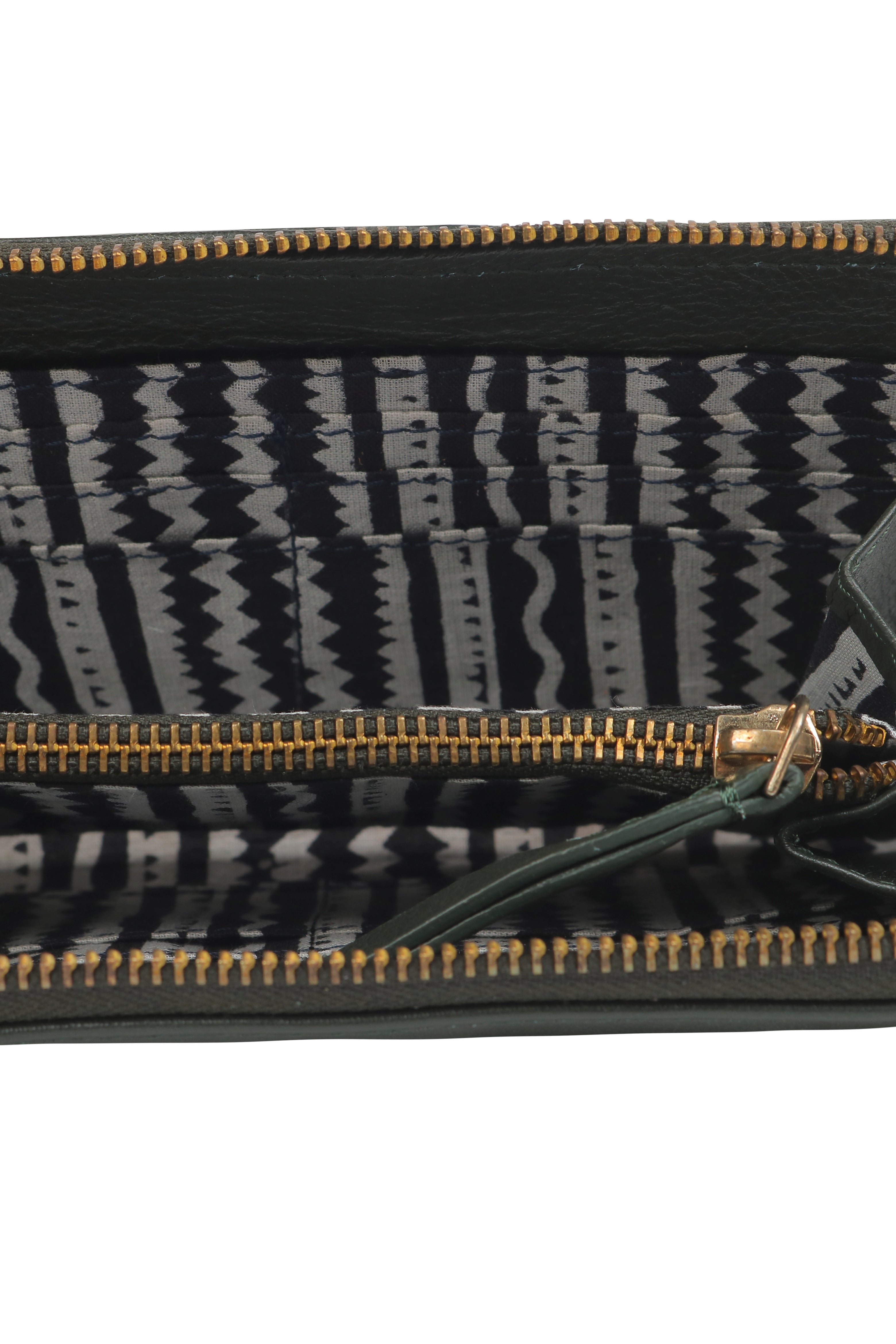 Three Fold Wallet Crossbody Hunter Green