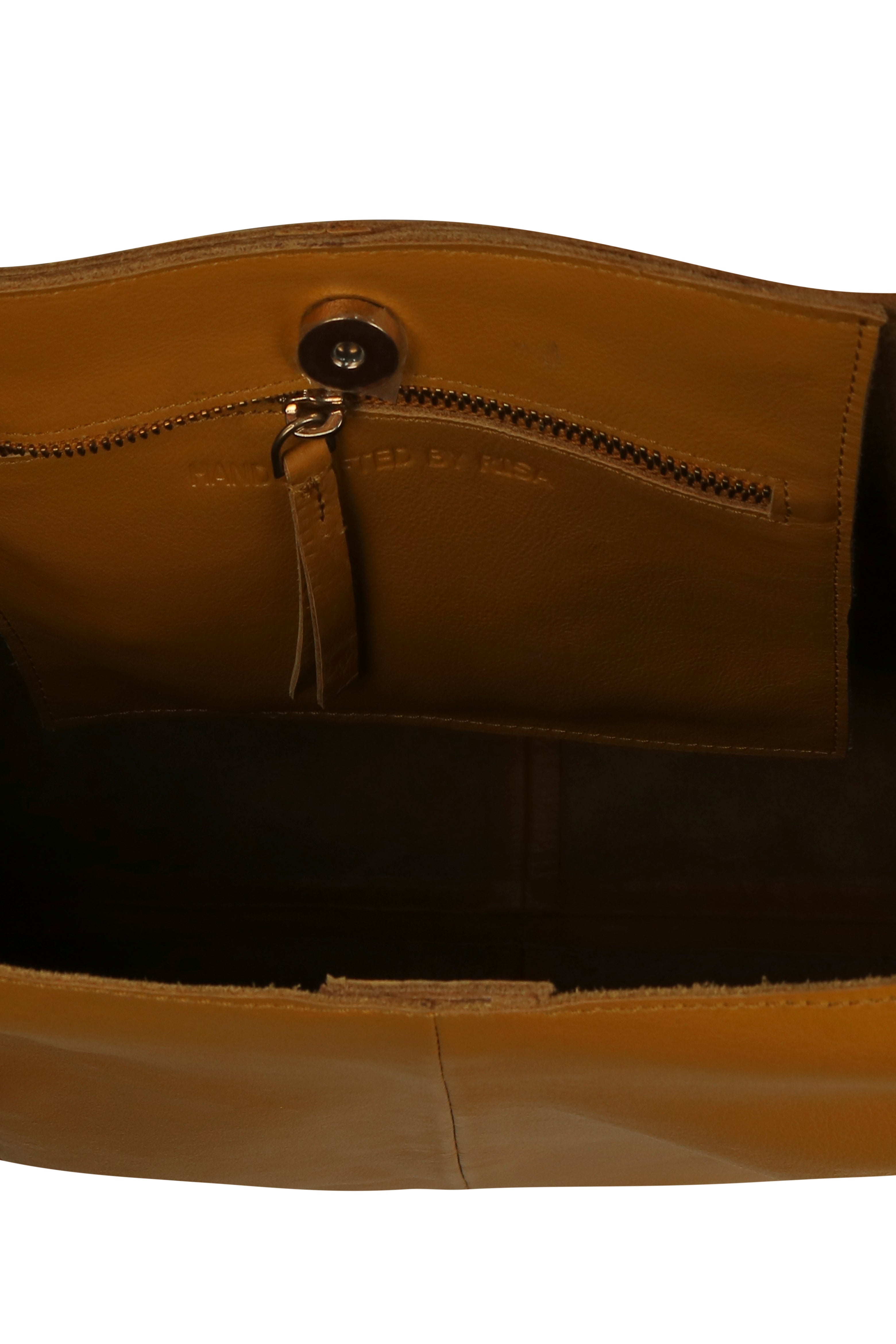 Knot Leather Shoulder Bag Mustard