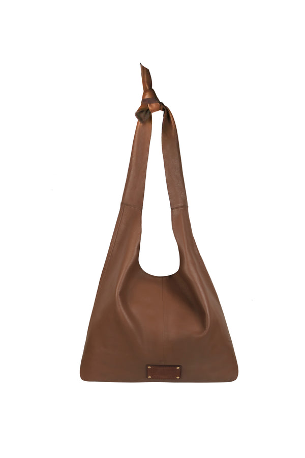 Knot Leather Shoulder Bag  (Pine Bark)