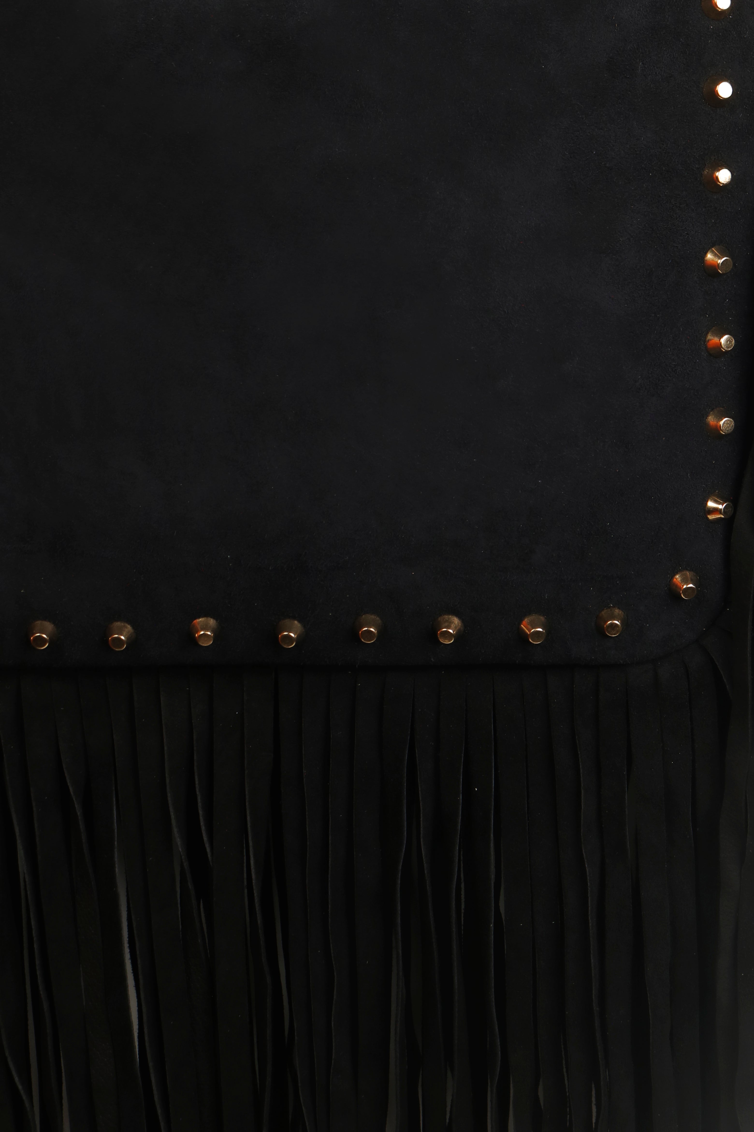 Boho Fringe Handbag Black