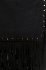 Boho Fringe Handbag Black