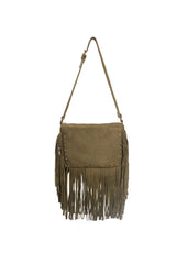 Boho Fringe Handbag (Olive)