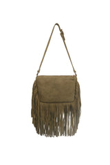 Boho Fringe Handbag (Olive)