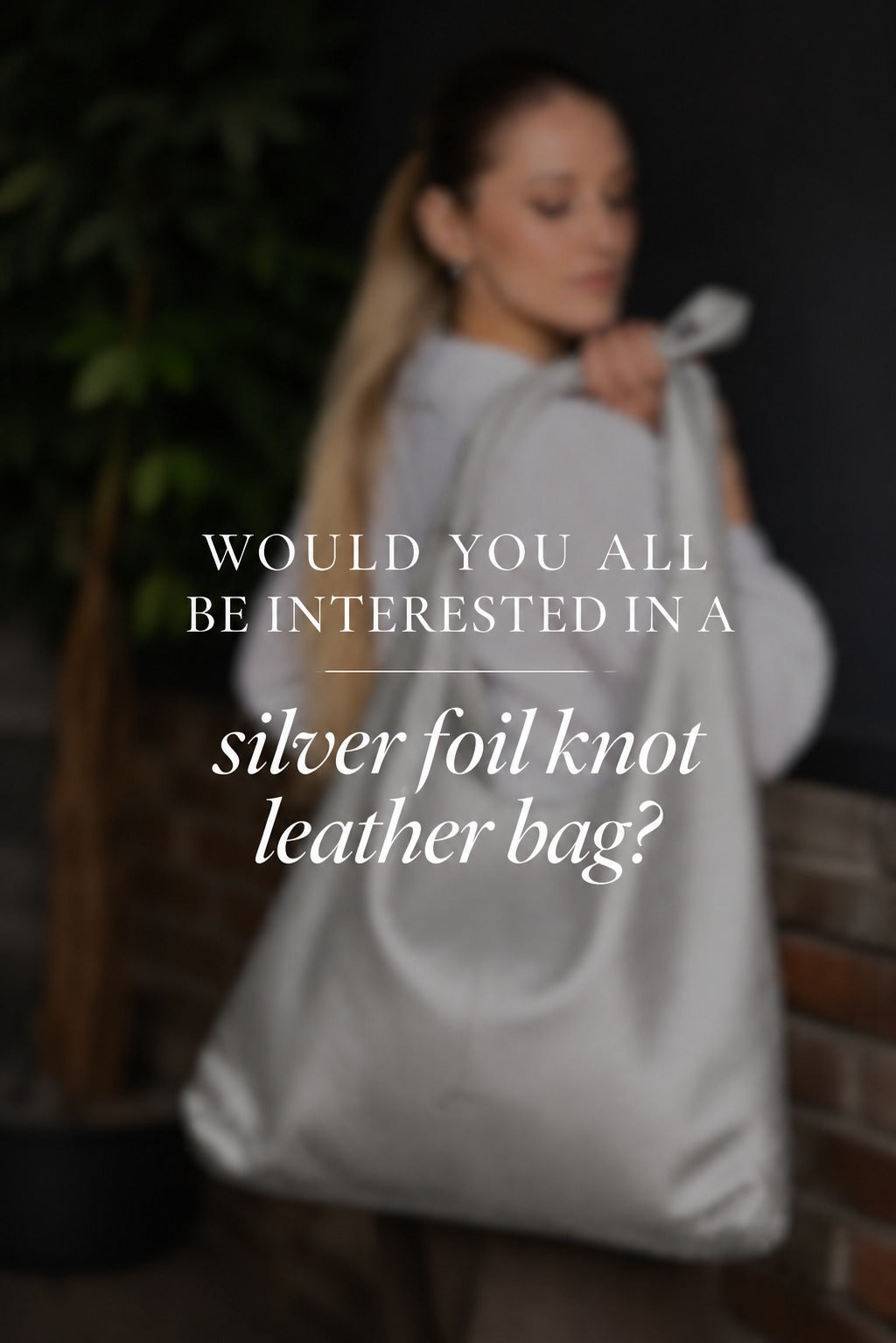 Knot Leather Shoulder SILVER-PRE ORDERS OPEN NOW