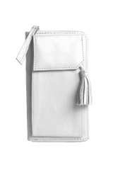 Three Fold Wallet Crossbody (White)