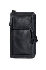 Three Fold Wallet Crossbody (Black)
