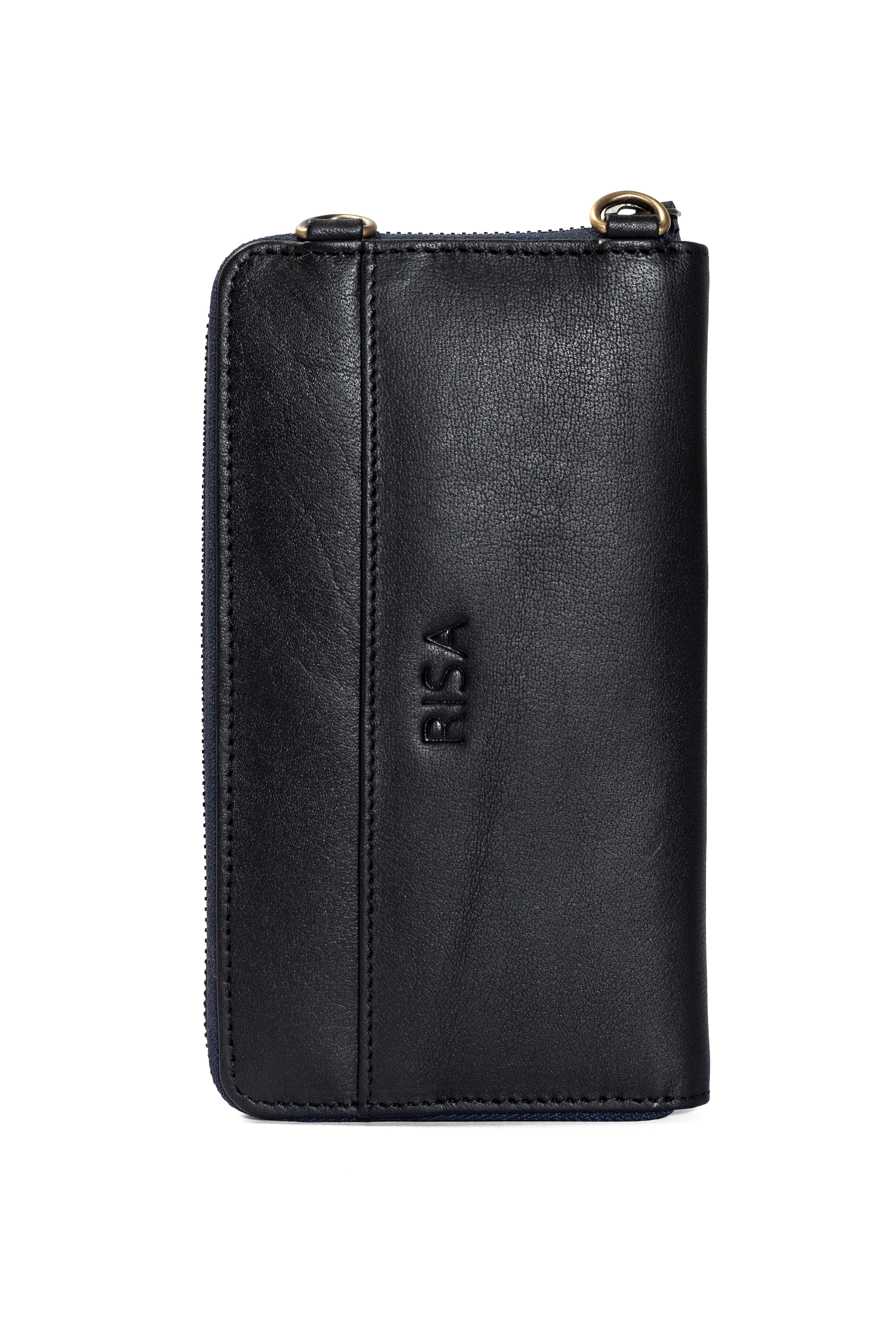 Three Fold Wallet Crossbody Black